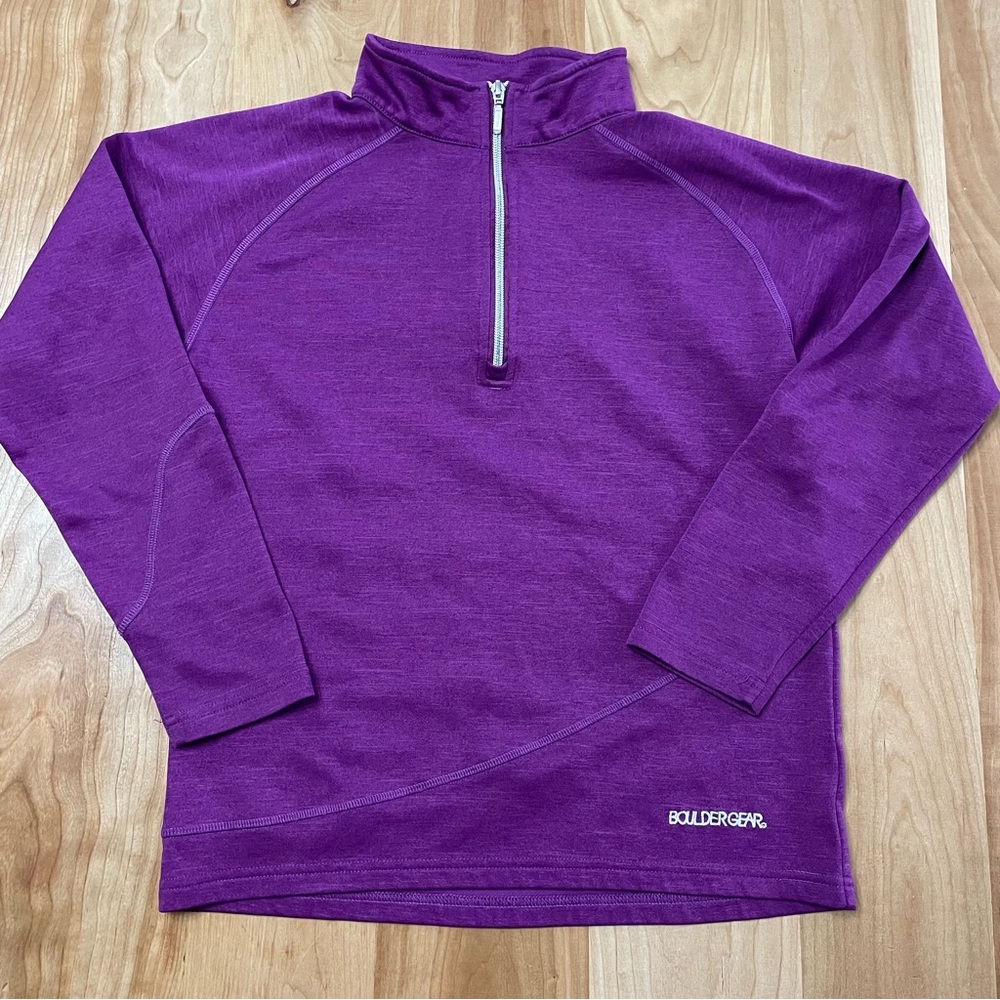 Boulder Gear Kids’ Fuchsia Quarter Zip Long Sleeve Warm Shirt Outdoor